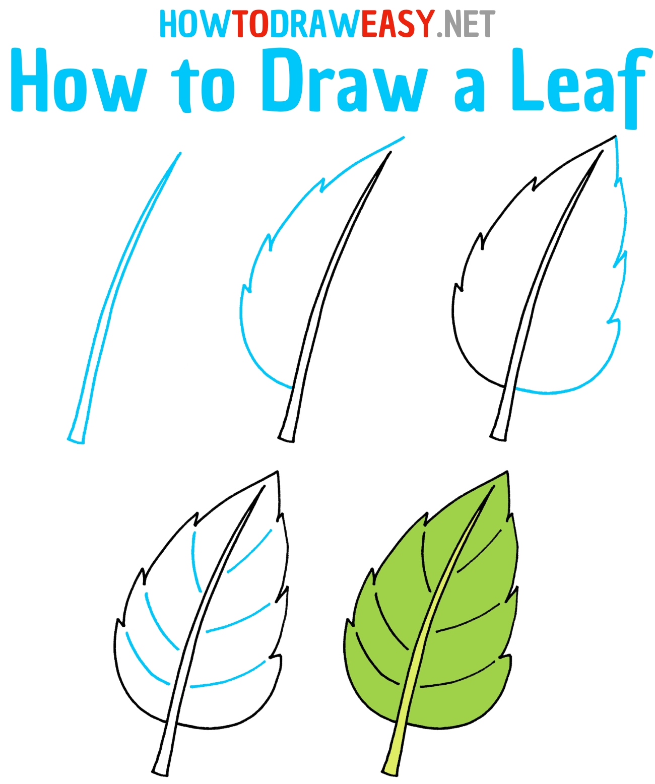 How To Draw A Leaf How To Draw Easy