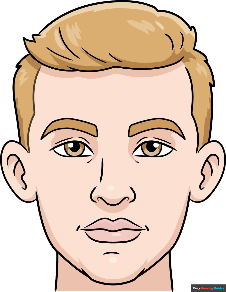 How To Draw A Man s Face Really Easy Drawing Tutorial