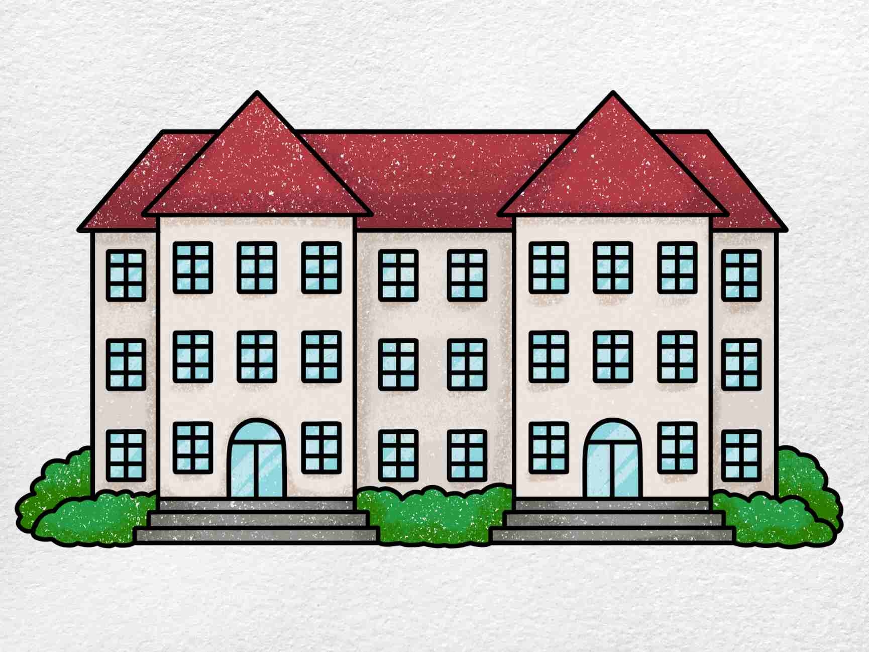 How To Draw A Mansion HelloArtsy