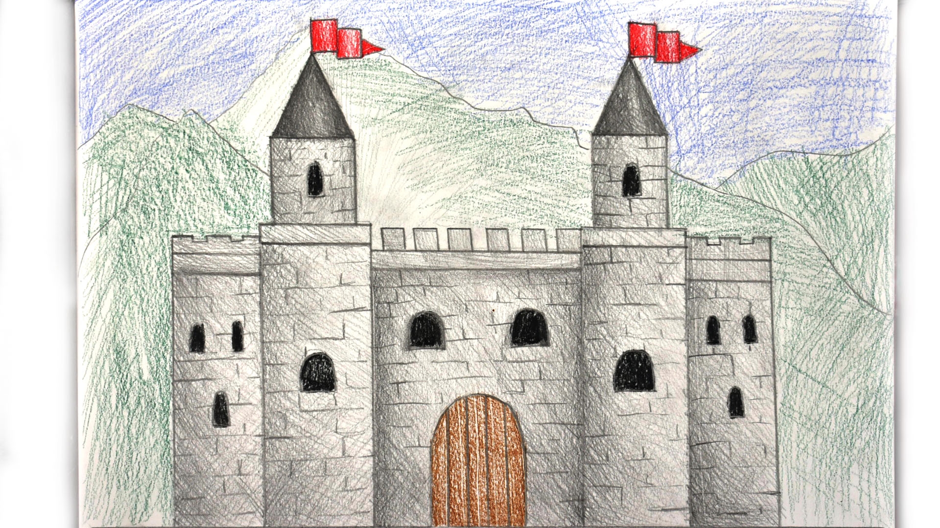 How To Draw A Medieval Castle For Beginners 