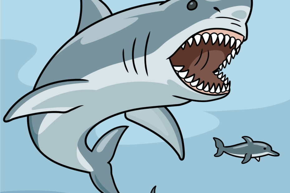 How To Draw A Megalodon Shark Really Easy Drawing Tutorial