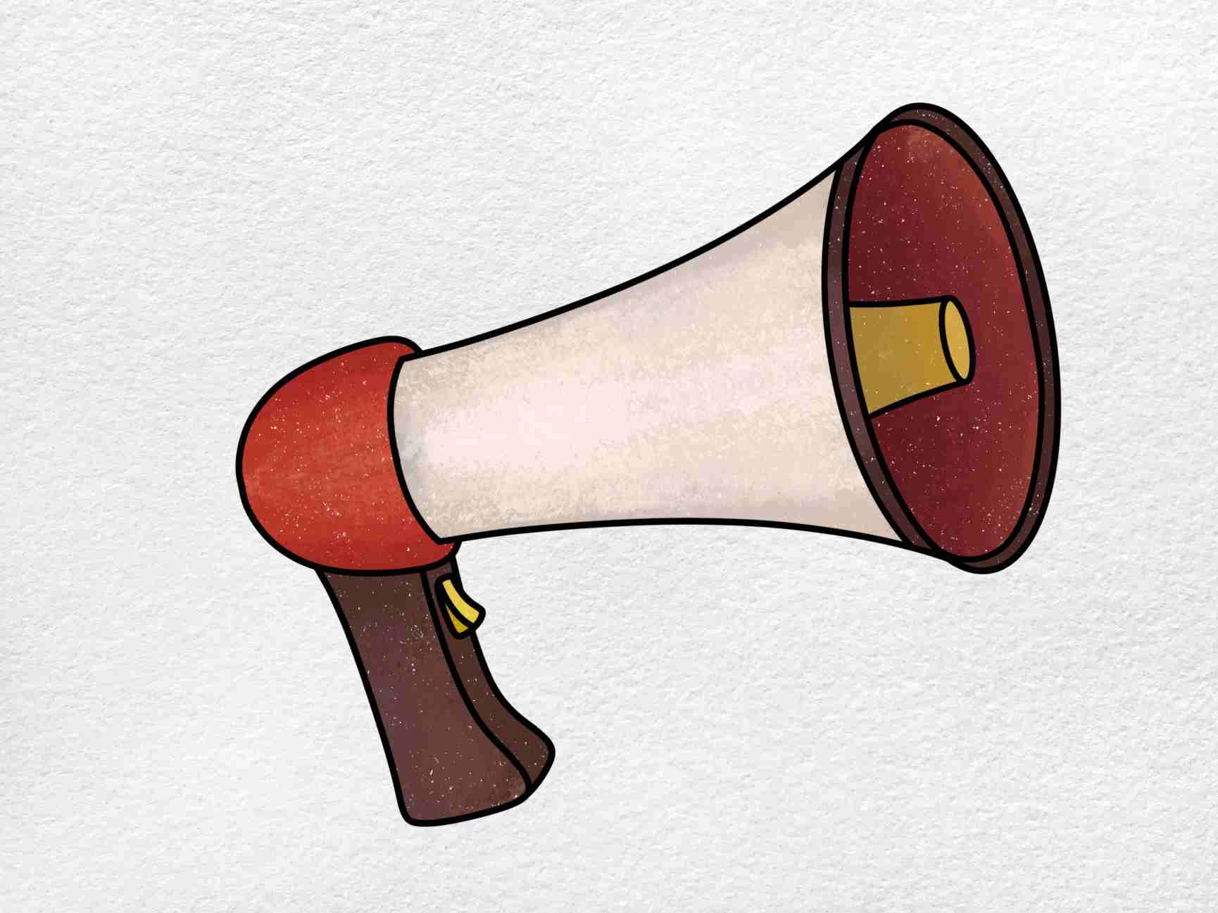 How To Draw A Megaphone HelloArtsy
