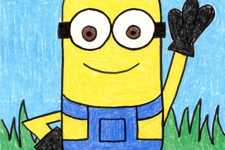 How To Draw A Minion Bob Easy Step by Step Cartoon Drawing For Kids