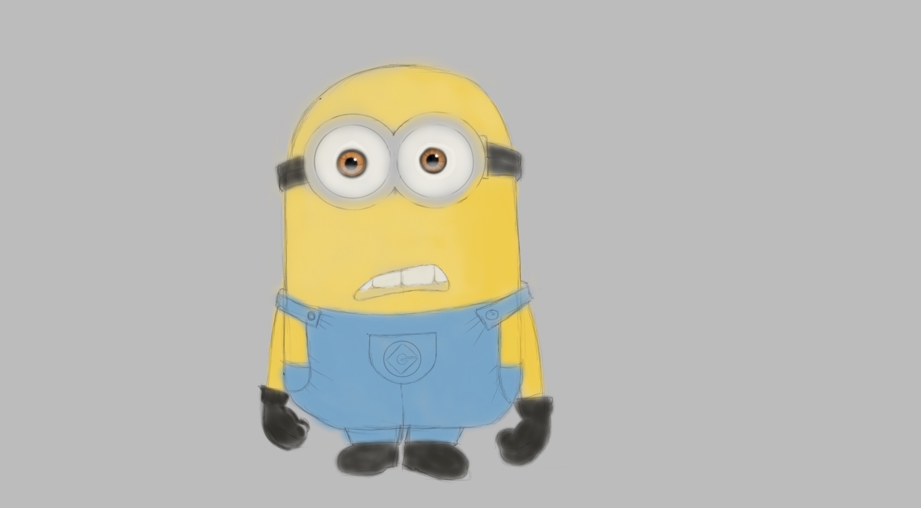how to draw a minion