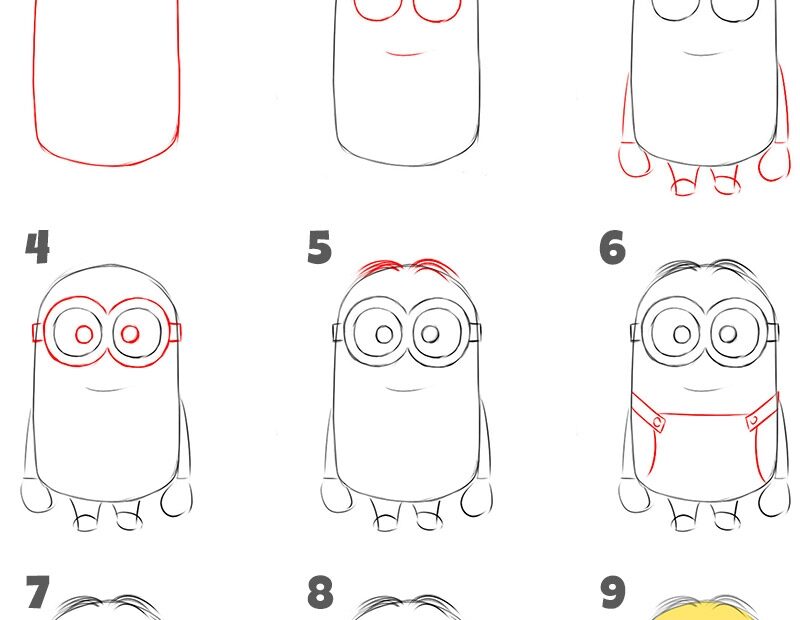 How To Draw A Minion Easy Drawing Tutorial For Kids