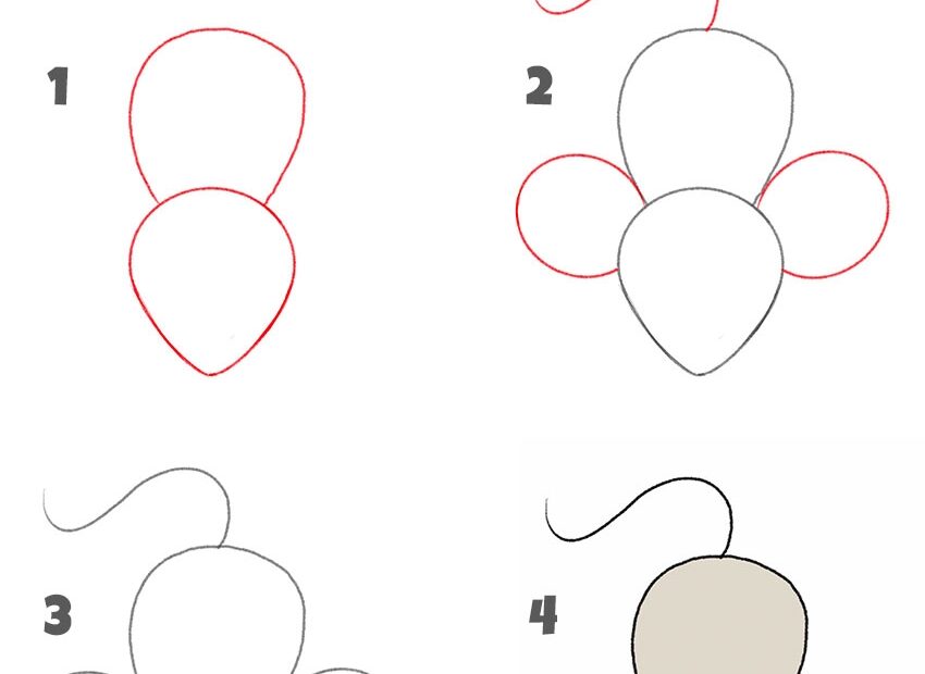 How To Draw A Mouse Drawing Tutorial For Kids