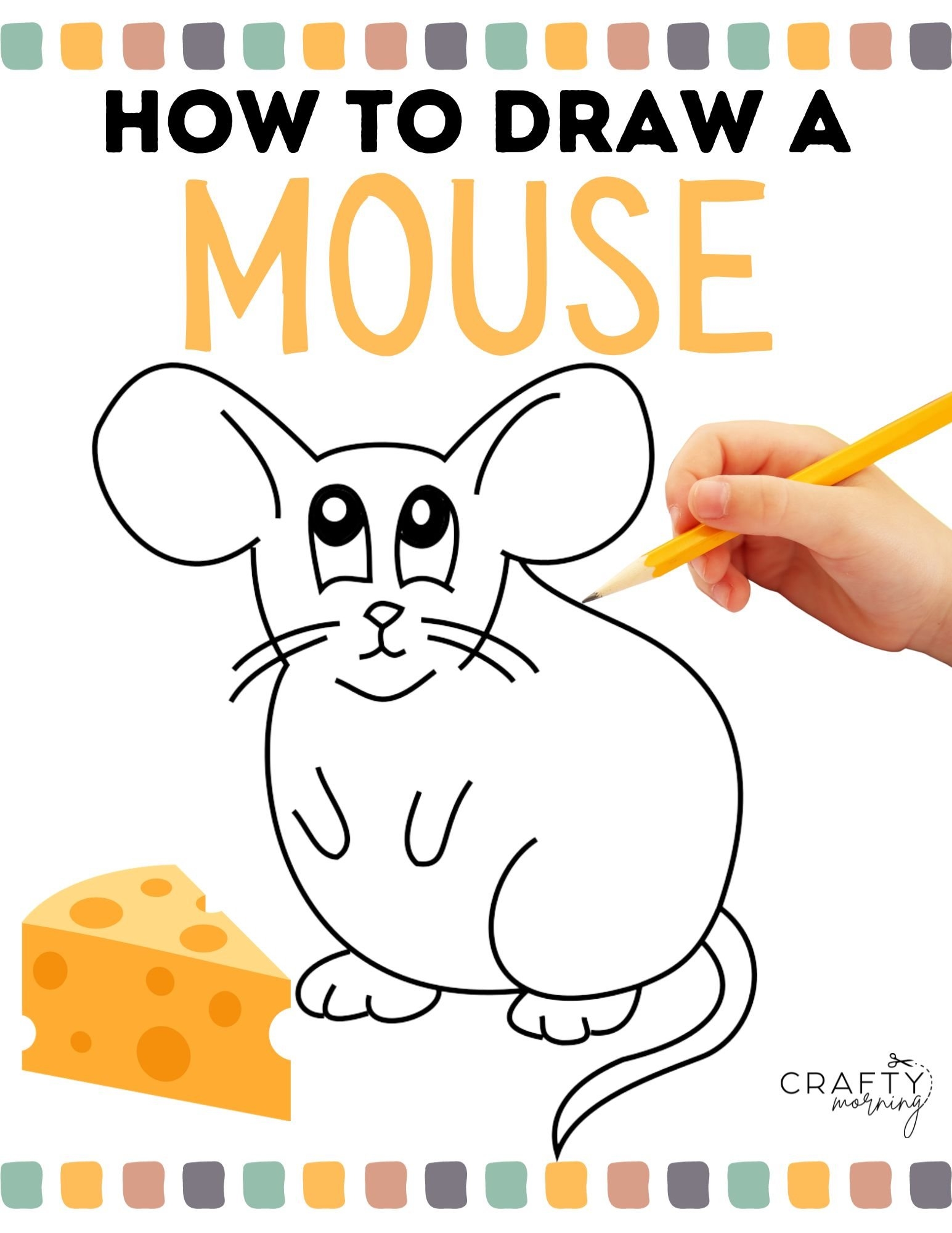 How To Draw A Mouse Easy Drawing Tutorial Crafty Morning