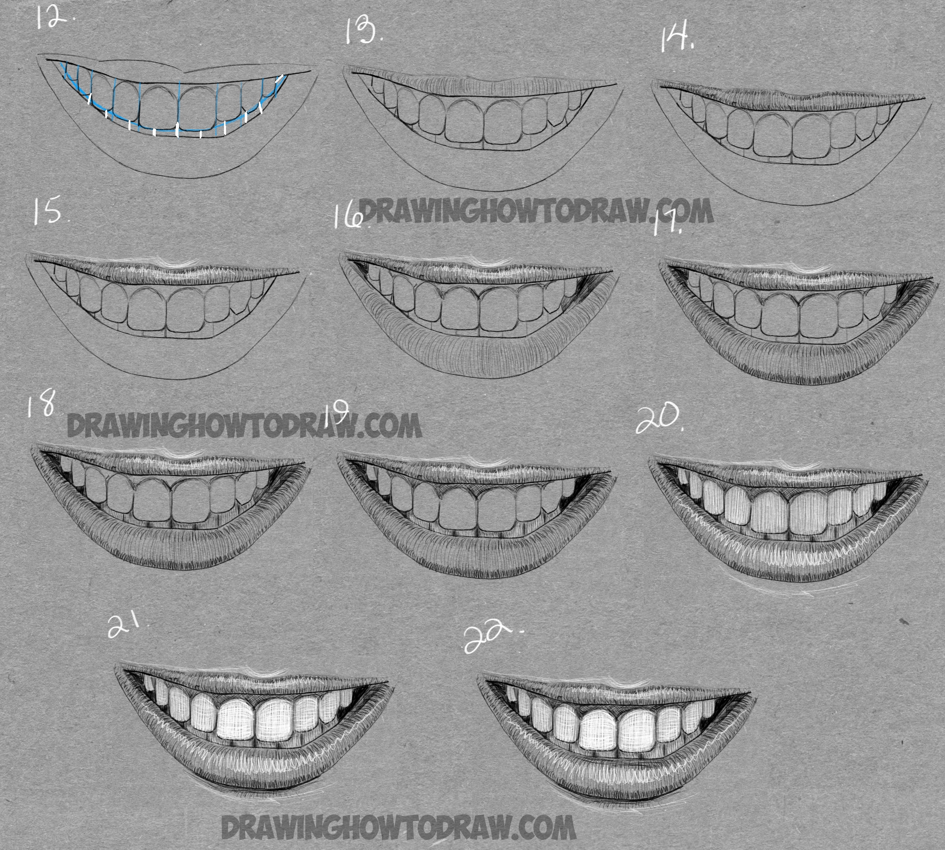 how do you draw a mouth