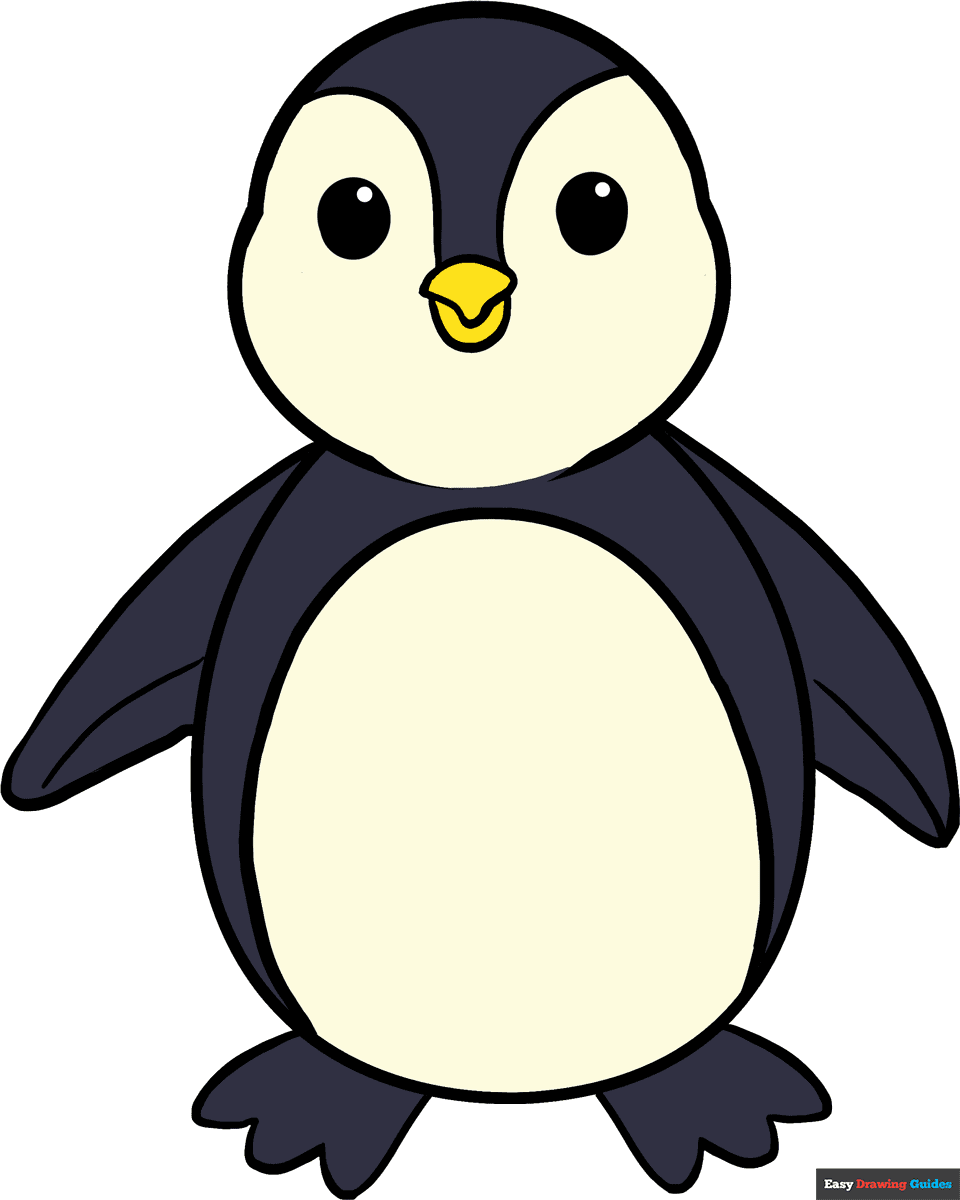 How To Draw A Penguin In A Few Easy Steps Easy Drawing Guides