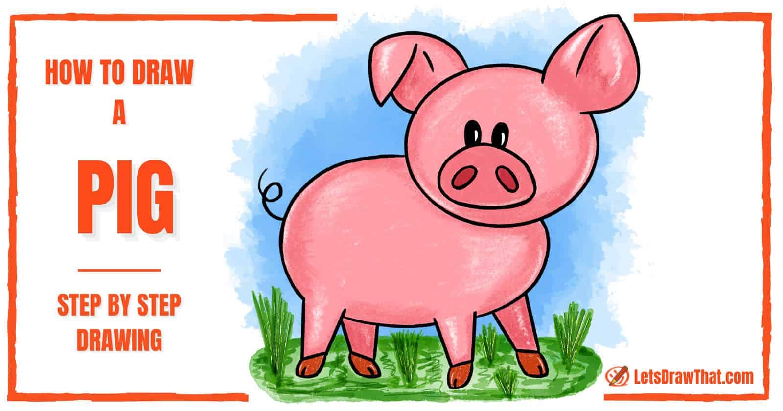pig cartoon drawing