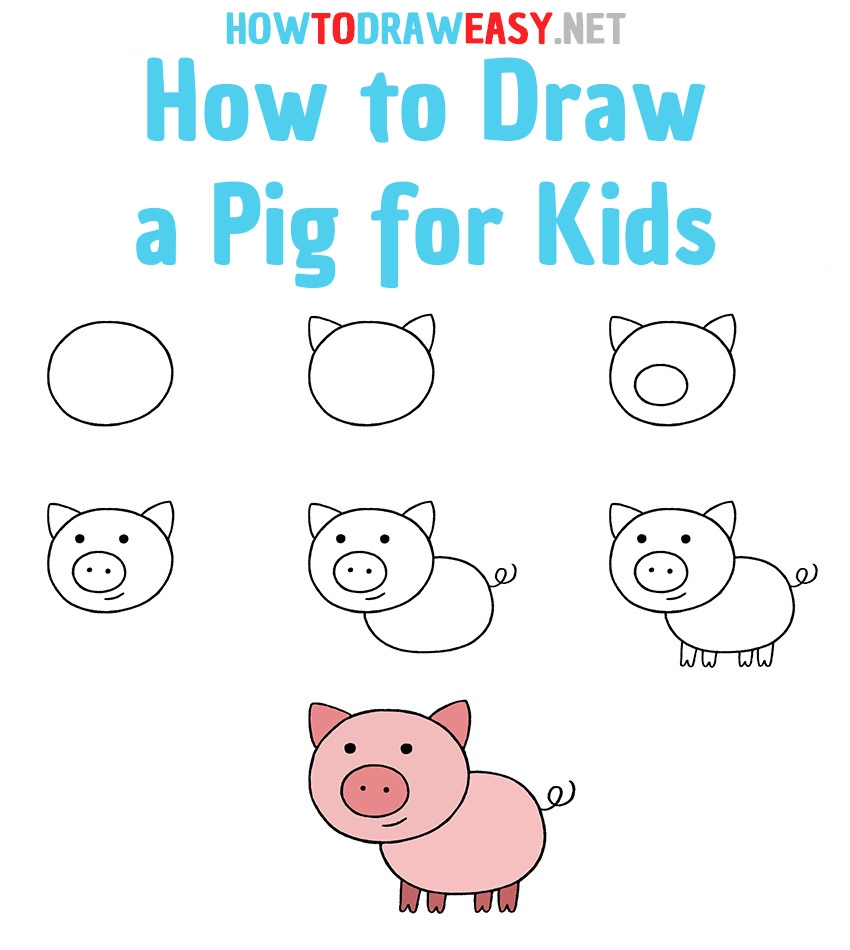 drawing of a pig