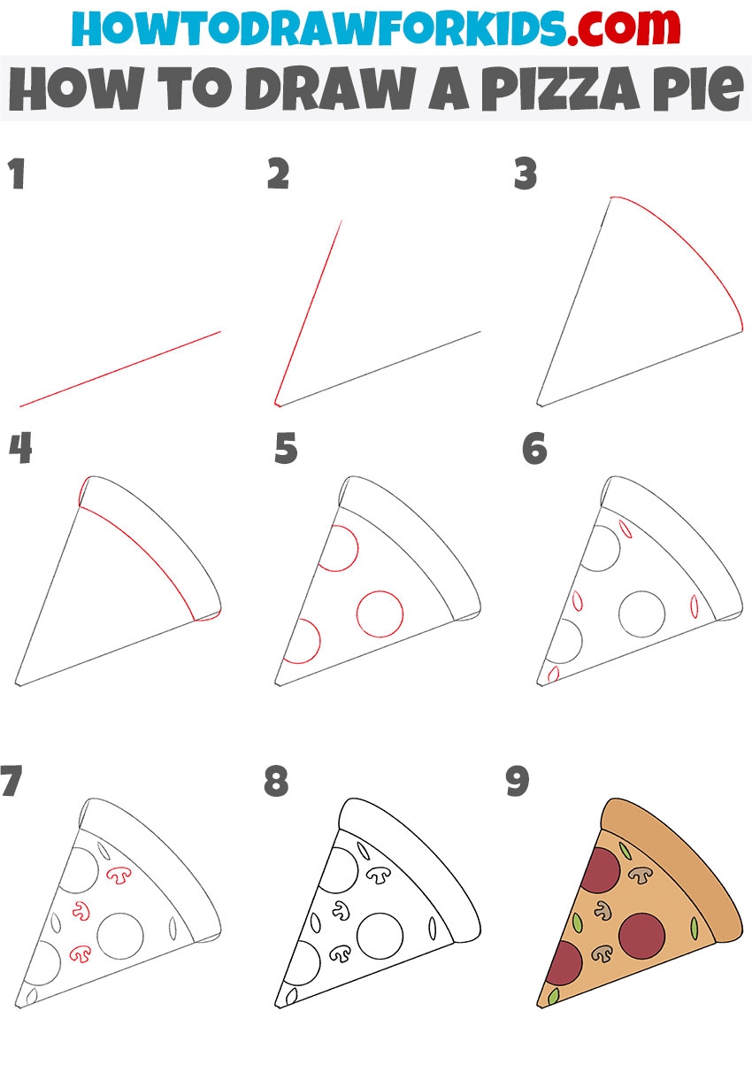 how to draw pizza