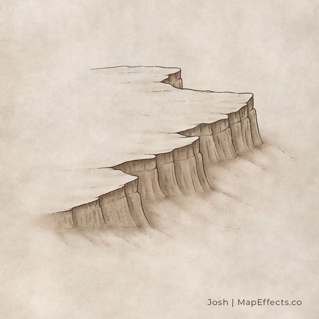 How To Draw A Plateau Or Cliff On Your Fantasy Maps Map Effects