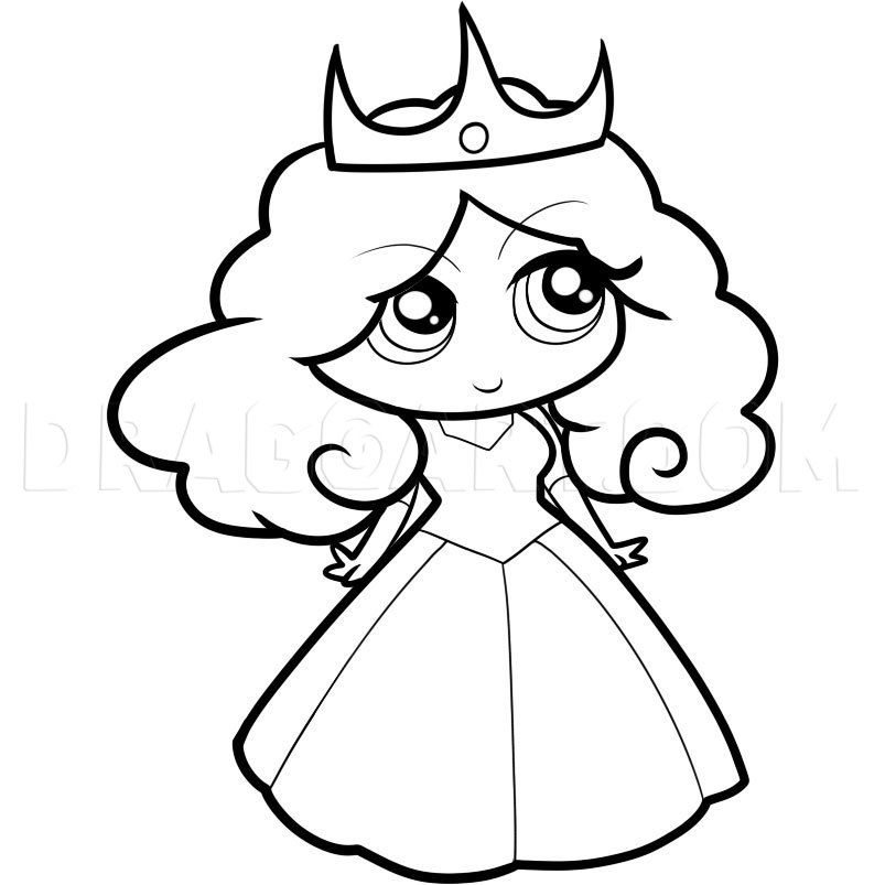 How To Draw A Princess For Kids Drawing Step By Step By Dawn DragoArt