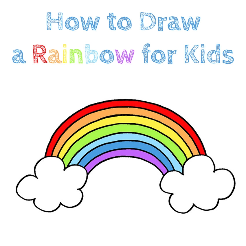 How To Draw A Rainbow For Kids How To Draw Easy