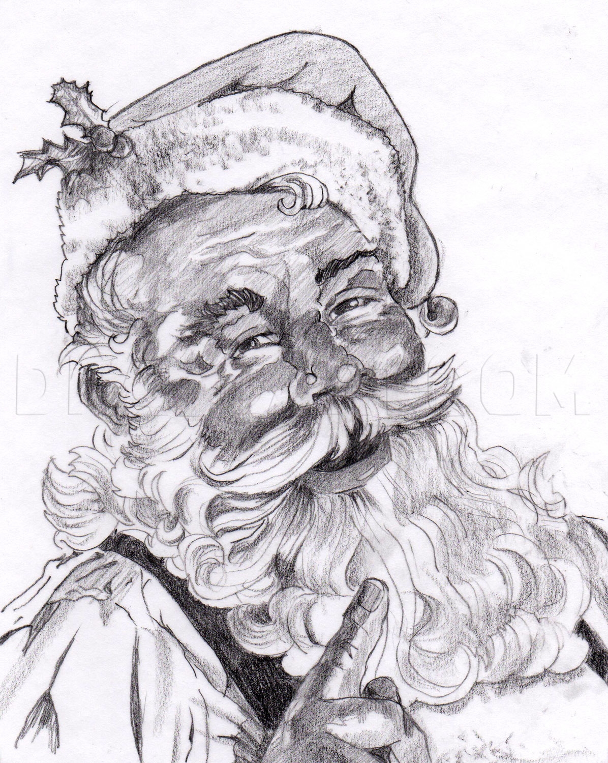 How To Draw A Realistic Santa Santa Claus Drawing Step By Step 