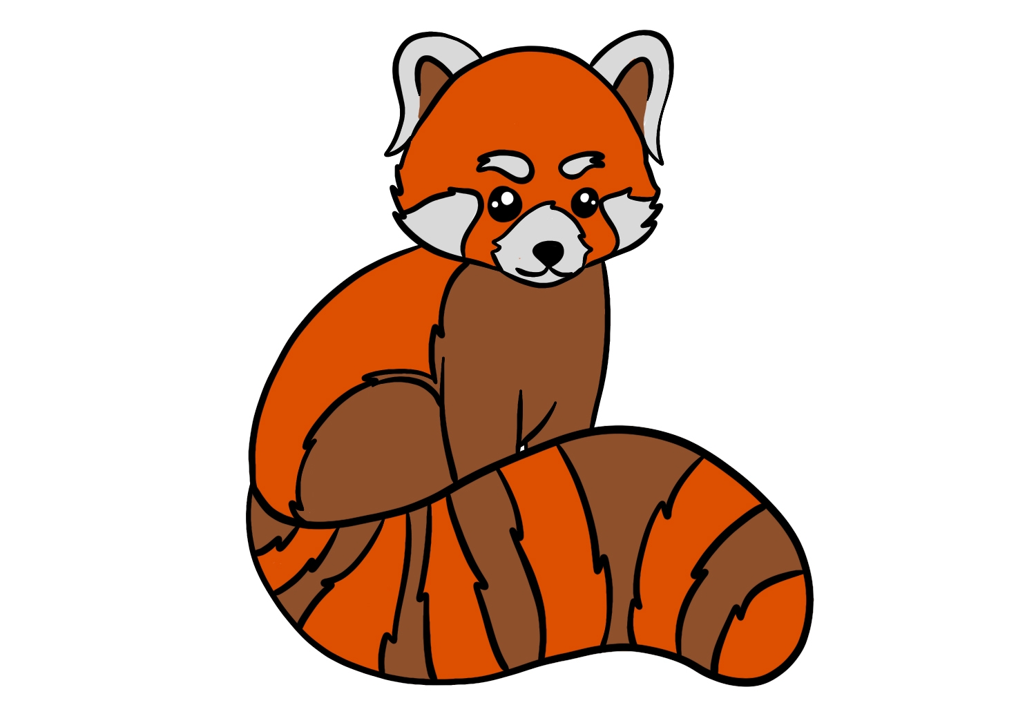 red panda drawing