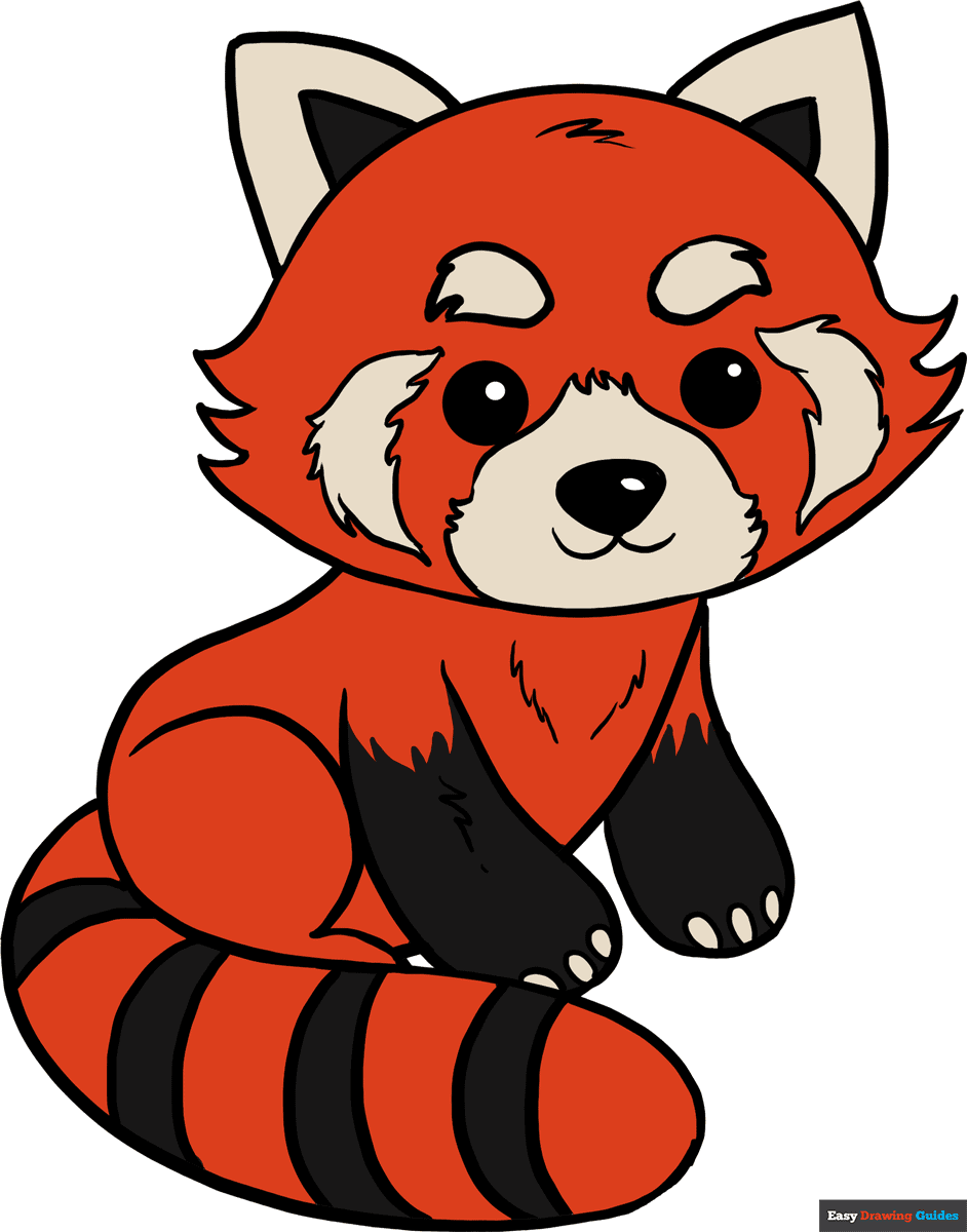 How To Draw A Red Panda Really Easy Drawing Tutorial