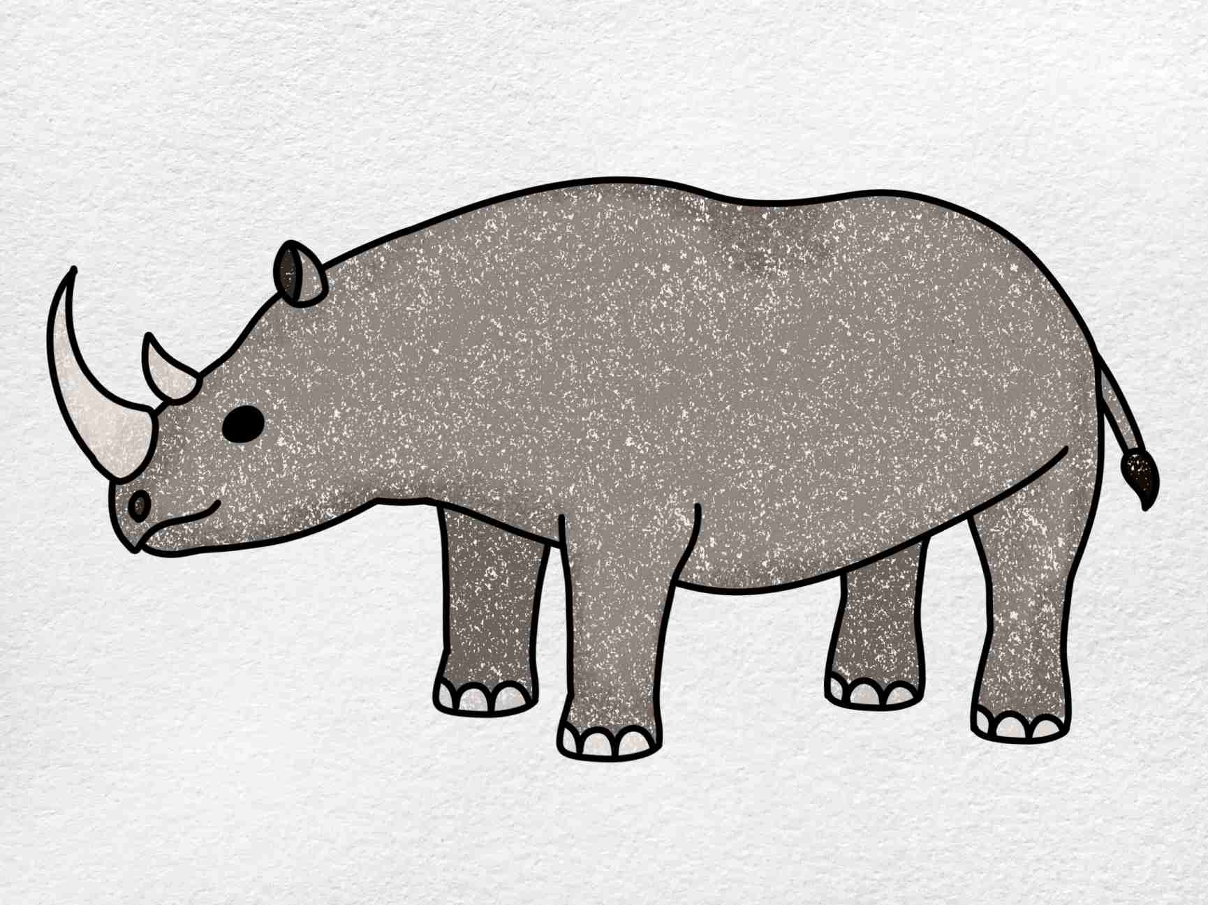 How To Draw A Rhinoceros HelloArtsy