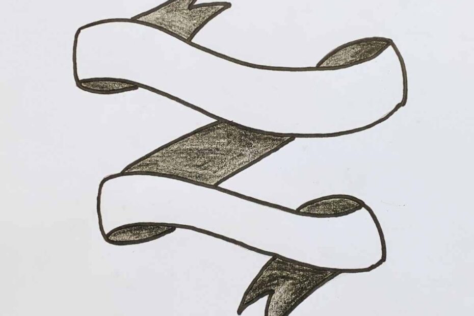 How To Draw A Ribbon Perfect For Adding Names Basicdraw