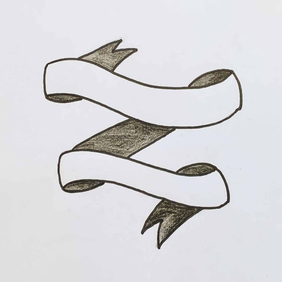 How To Draw A Ribbon Perfect For Adding Names Basicdraw