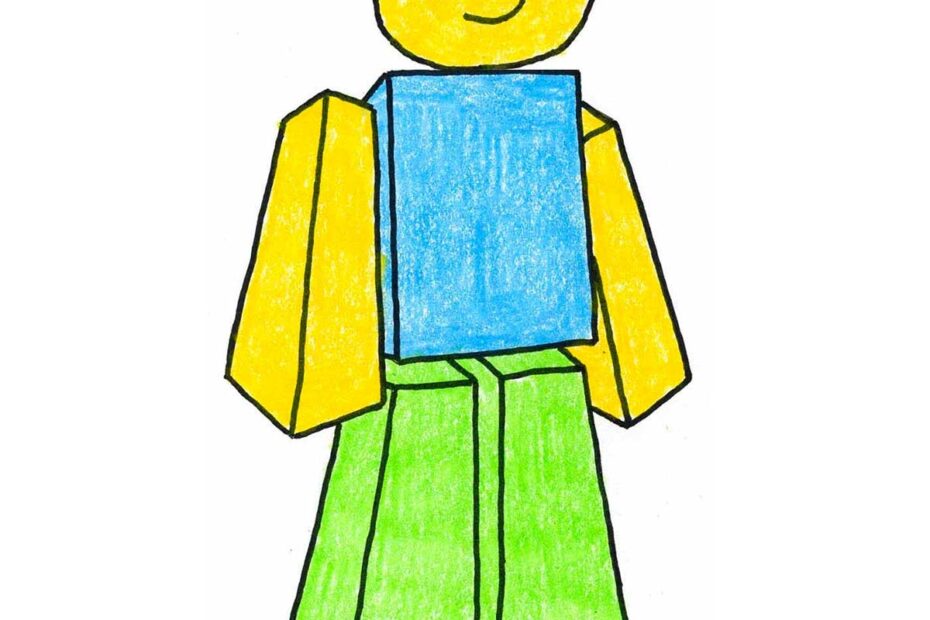 How To Draw A Roblox Character Step by Step Art Lesson For Kids
