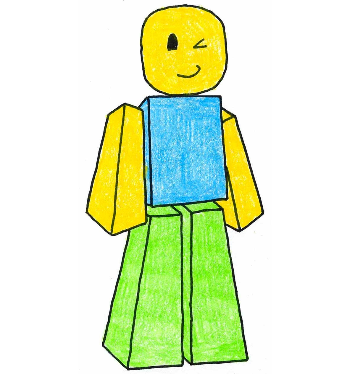 How To Draw A Roblox Character Step by Step Art Lesson For Kids