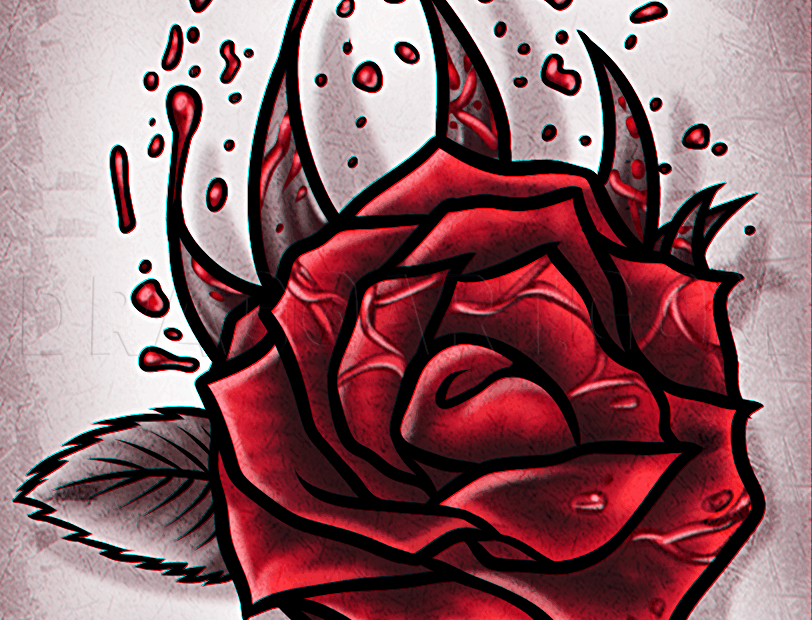 How To Draw A Rose Tattoo Design Drawing Step By Step By Dawn