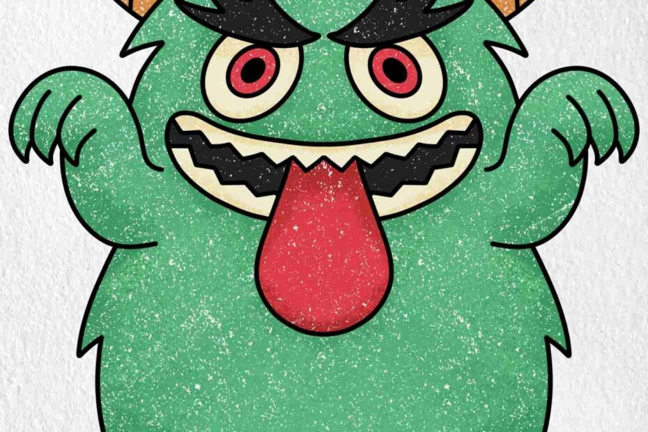 How To Draw A Scary Monster HelloArtsy