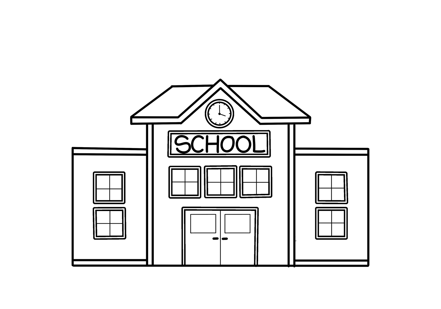 How To Draw A School Design School