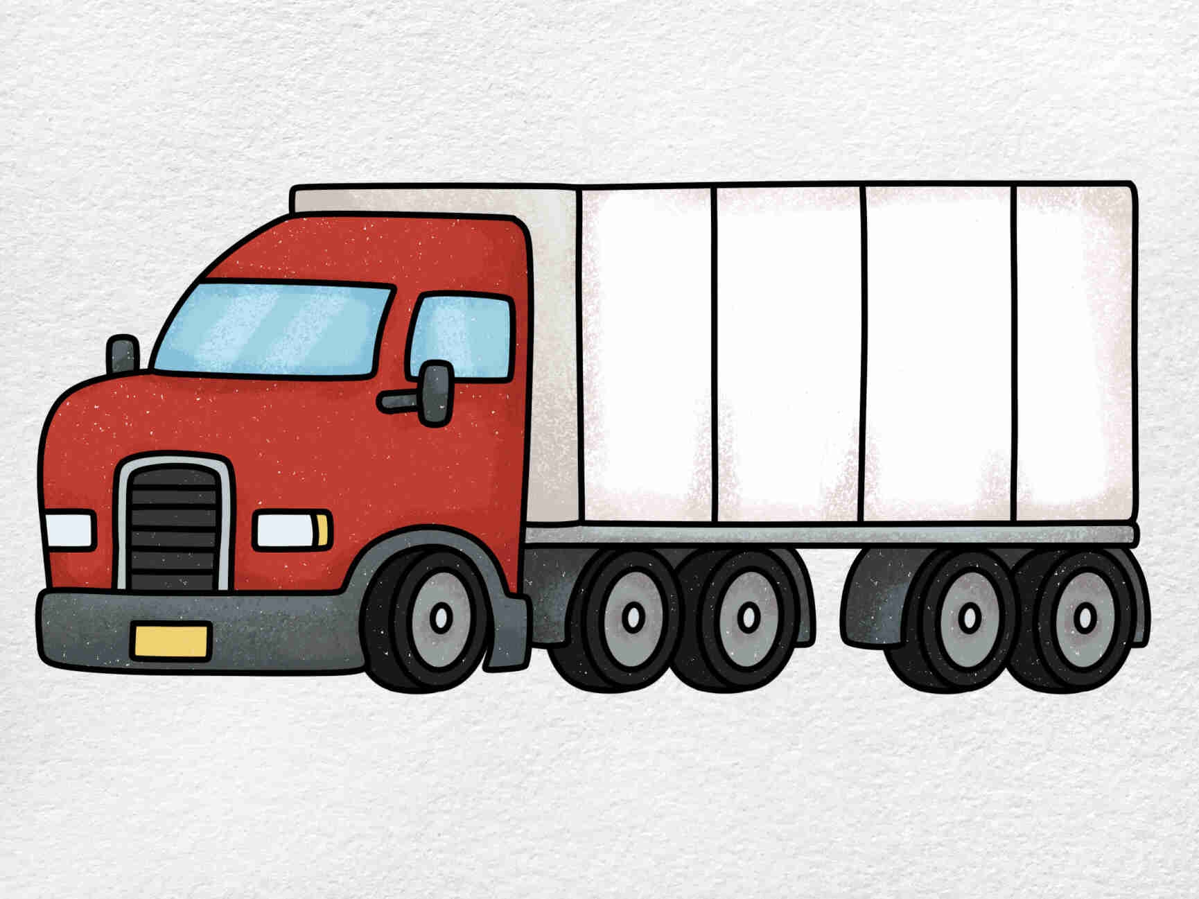 How To Draw A Semi Truck HelloArtsy