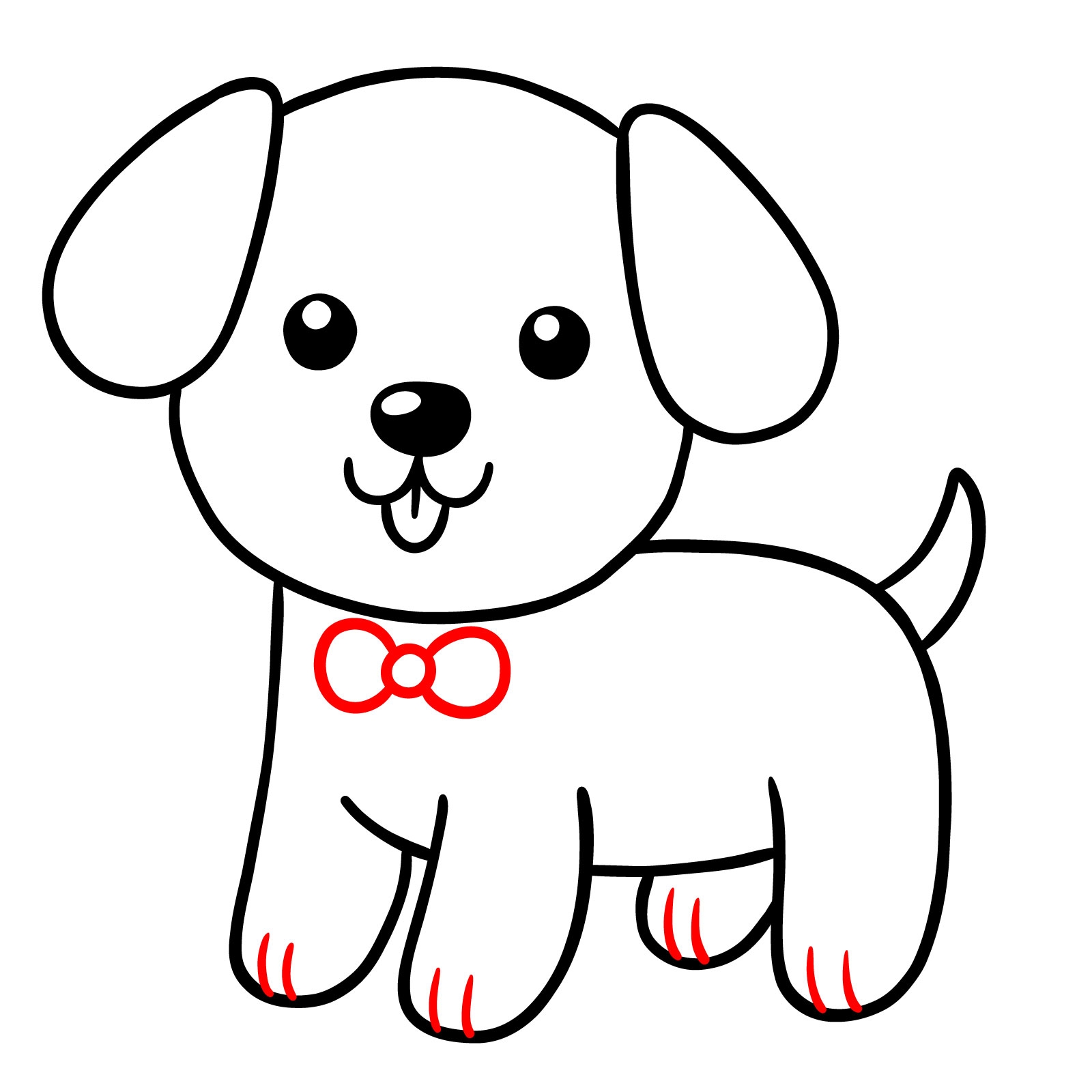 how to draw a cute dog