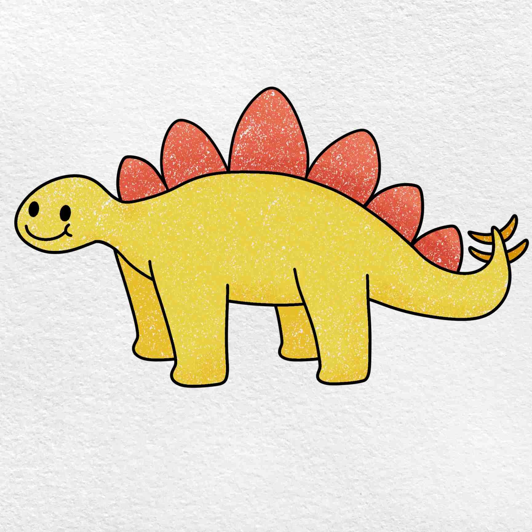 easy dinosaur drawing