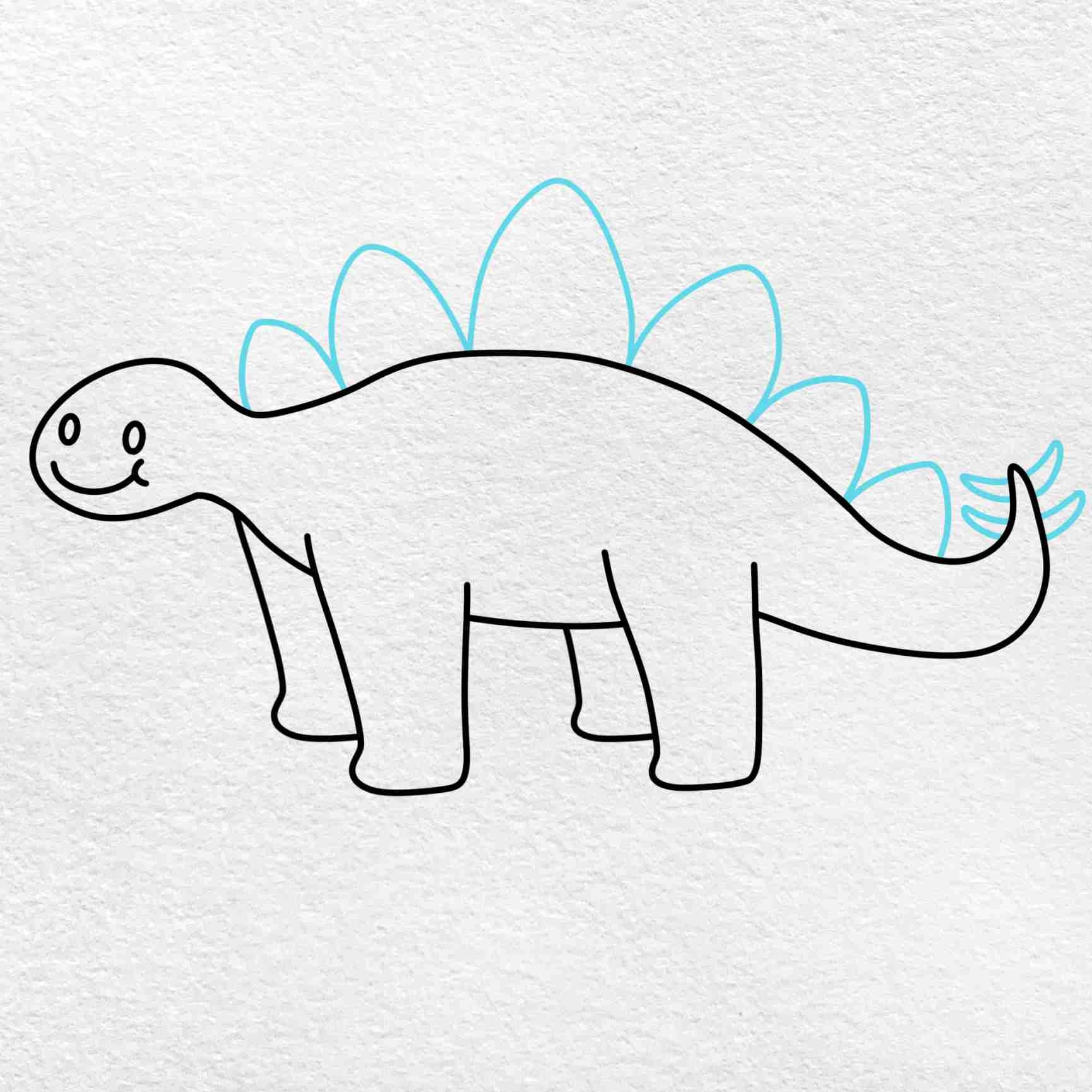 How To Draw A Simple Dinosaur HelloArtsy