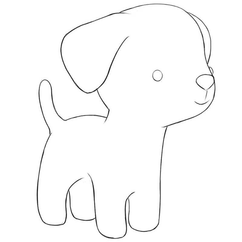 How To Draw A Simple Dog