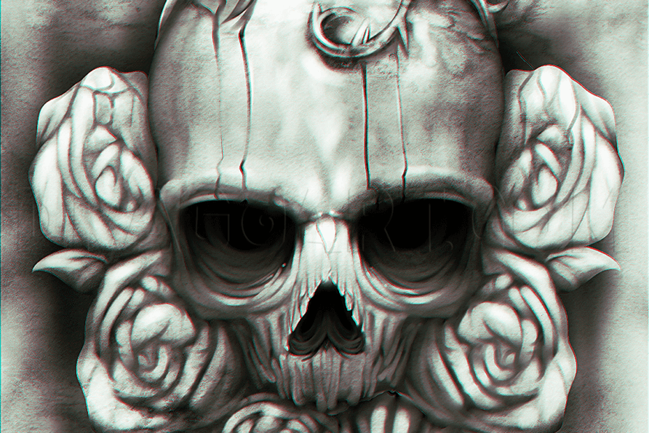 How To Draw A Skull And Roses Tattoo Drawing Step By Step By Dawn DragoArt