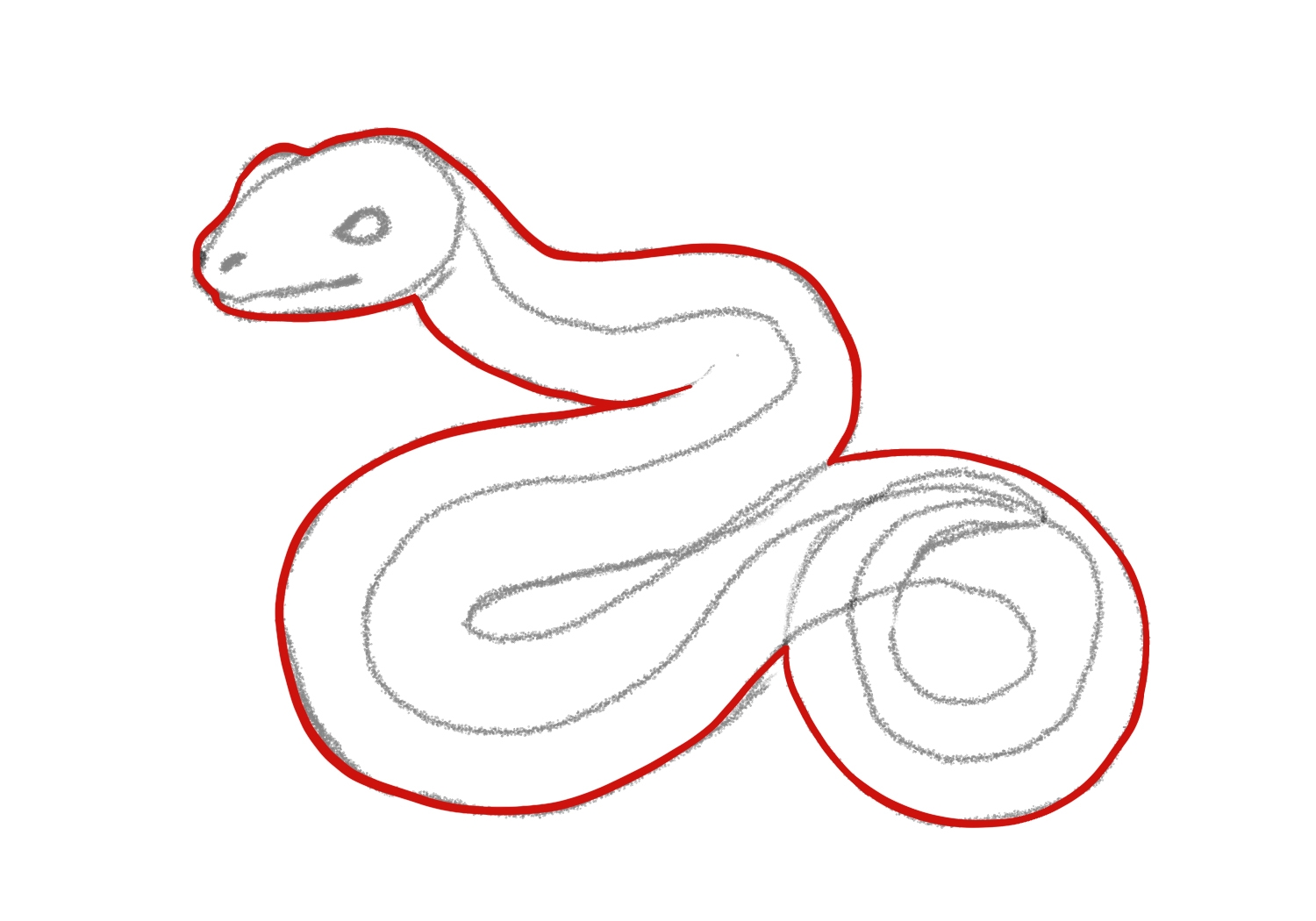 How To Draw A Snake Design School
