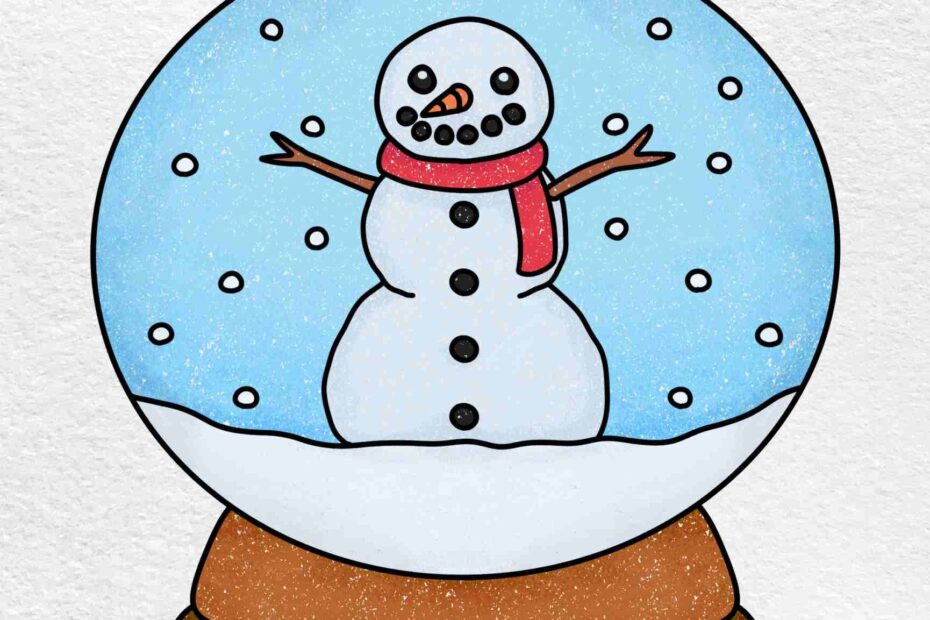 How To Draw A Snow Globe HelloArtsy