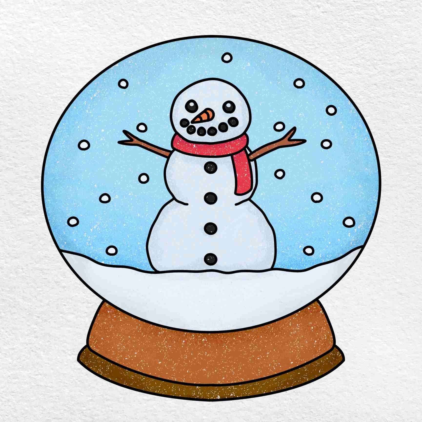 How To Draw A Snow Globe HelloArtsy