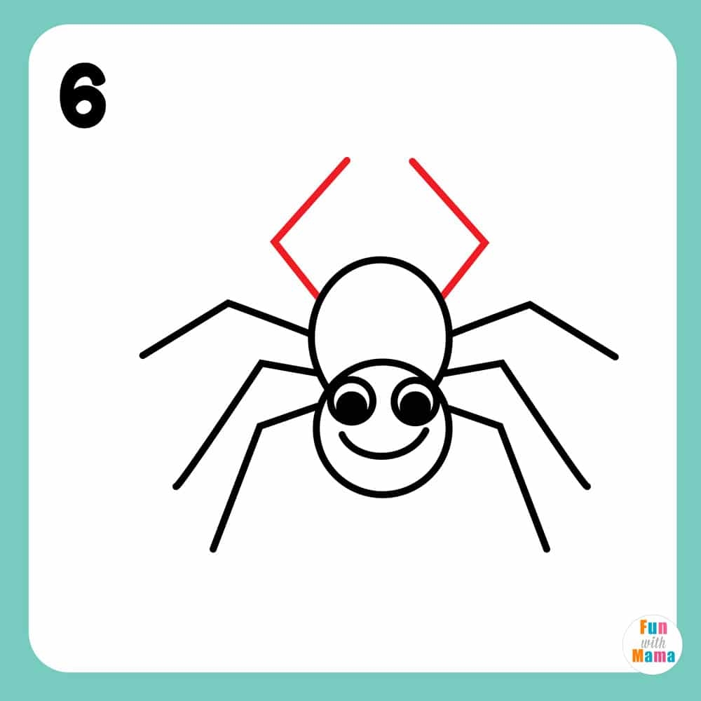 spider drawing easy