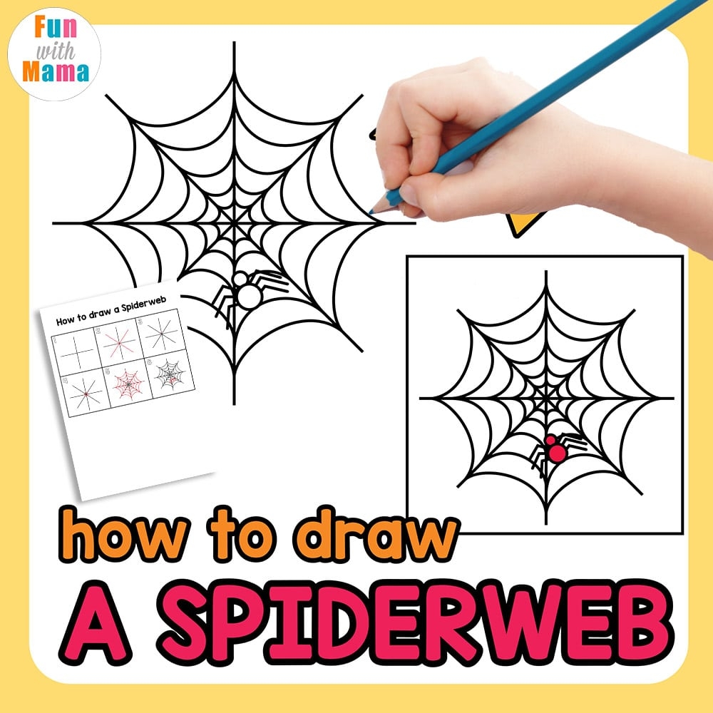 How To Draw A Spider Web Fun With Mama