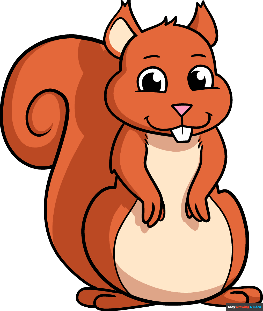 How To Draw A Squirrel Really Easy Drawing Tutorial