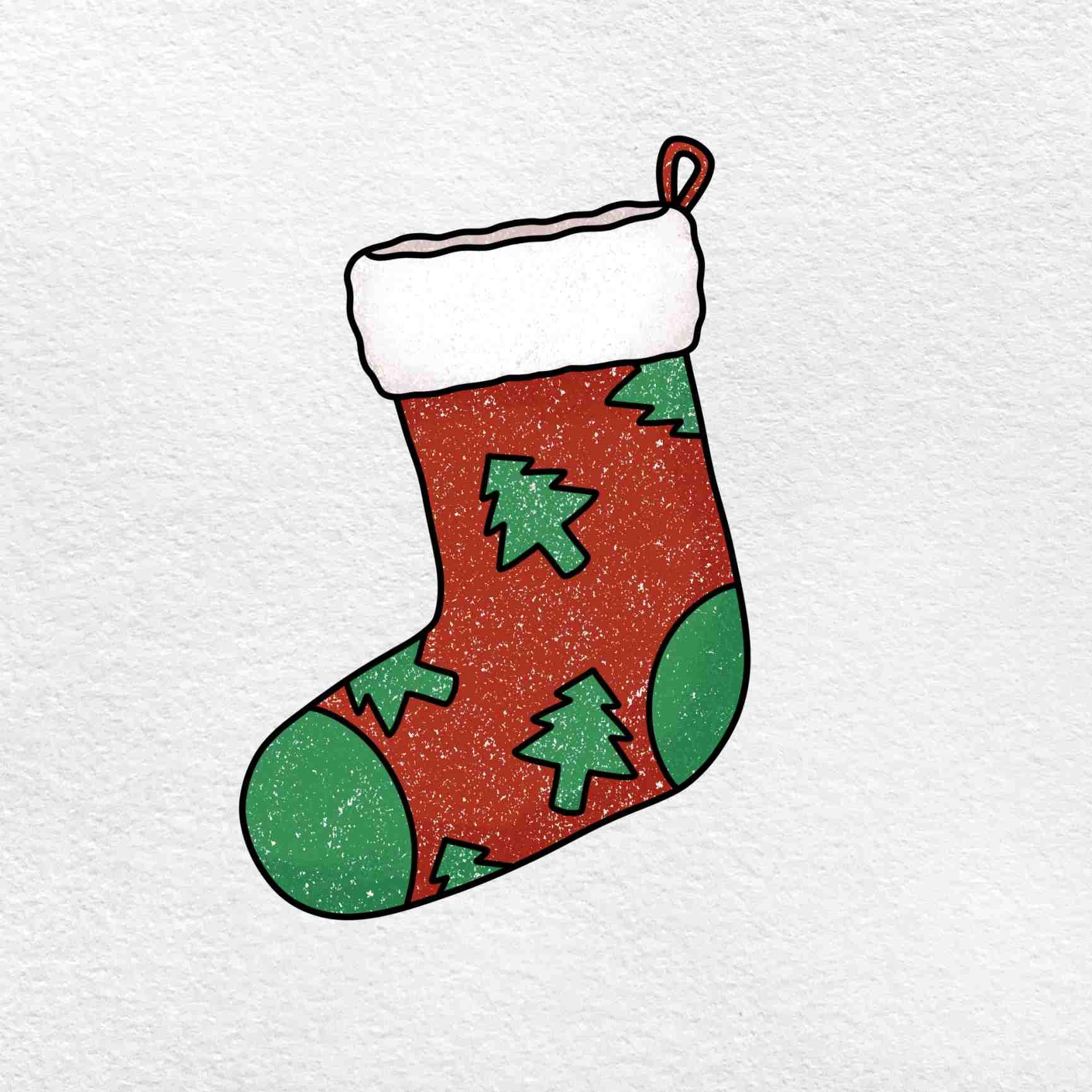 How To Draw A Stocking For Christmas HelloArtsy