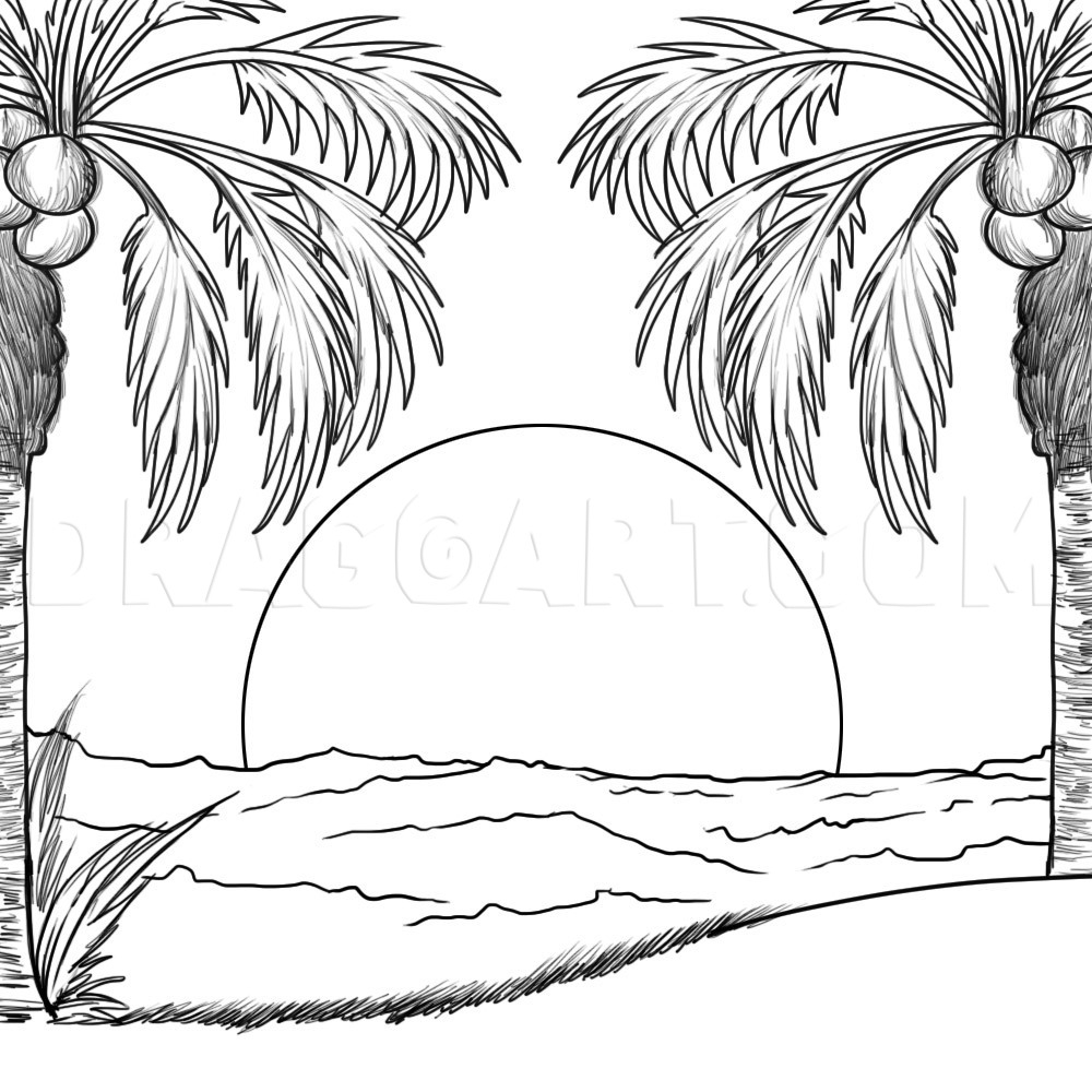 sunsets drawings