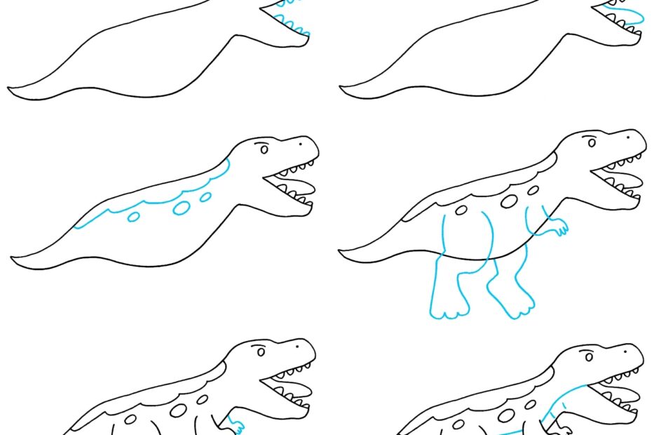 How To Draw A T Rex How To Draw Easy