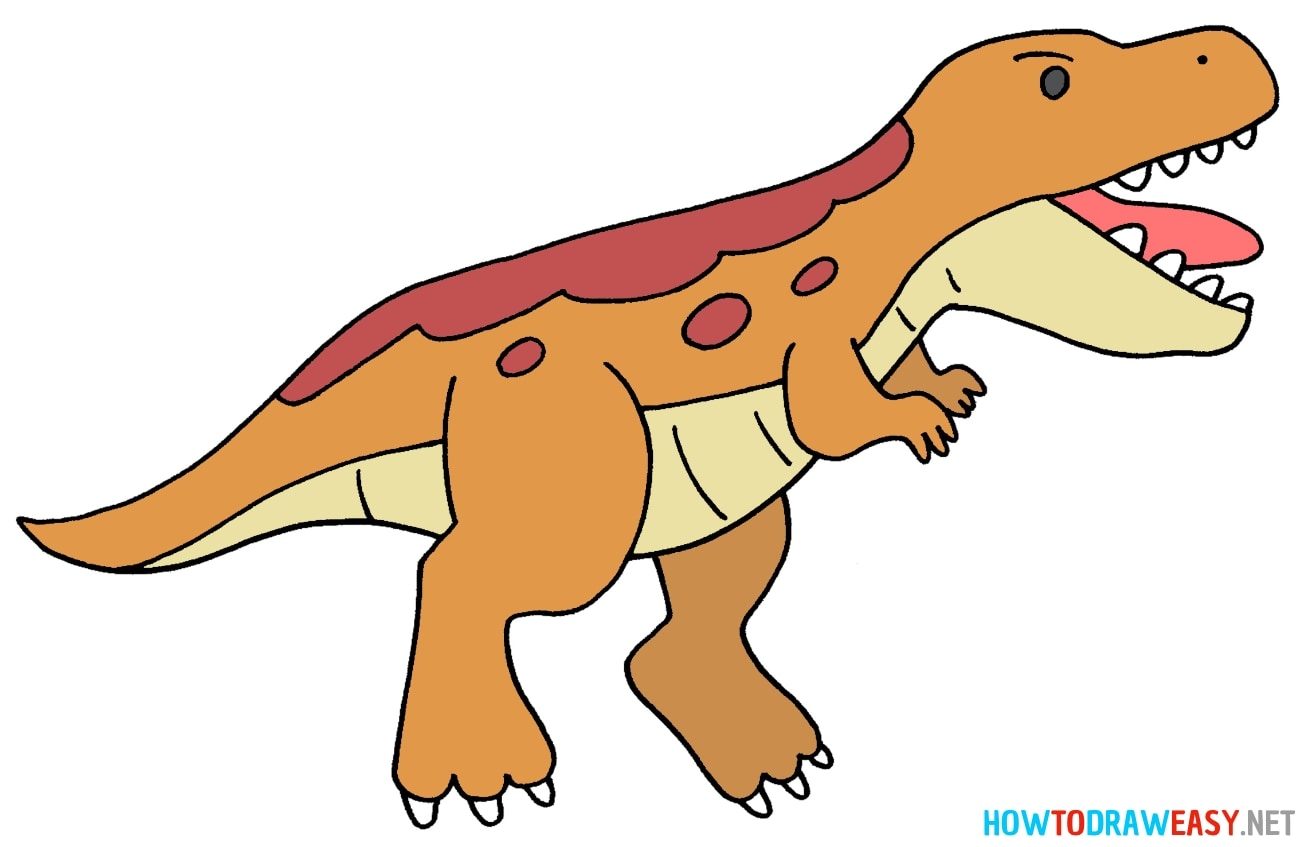 how to draw a t rex