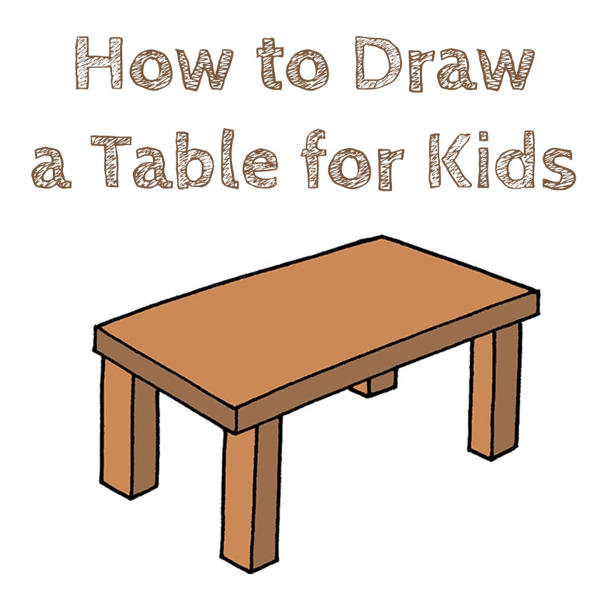 How To Draw A Table For Kids How To Draw Easy