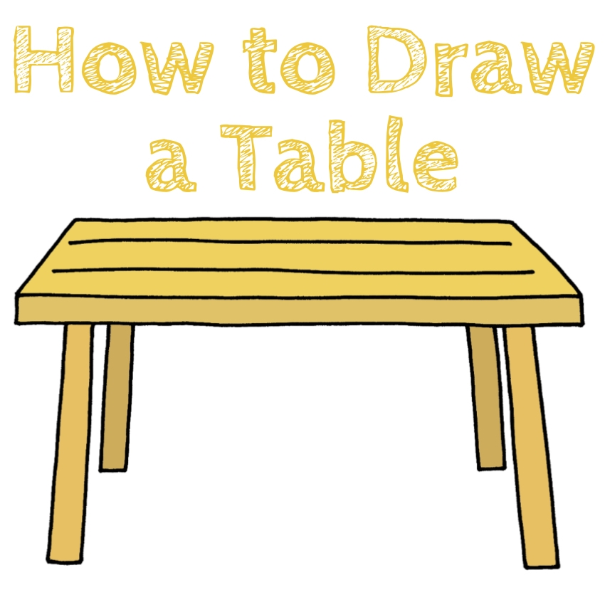 How To Draw A Table How To Draw Easy