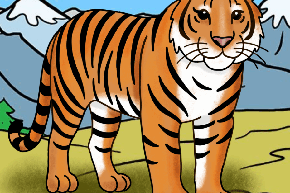 How To Draw A Tiger A Step by Step Guide From Mimi Panda How To Mimi Panda