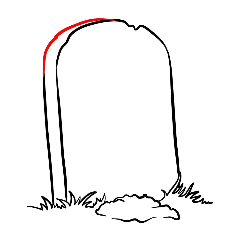 How To Draw A Tombstone With A Skeleton Arm